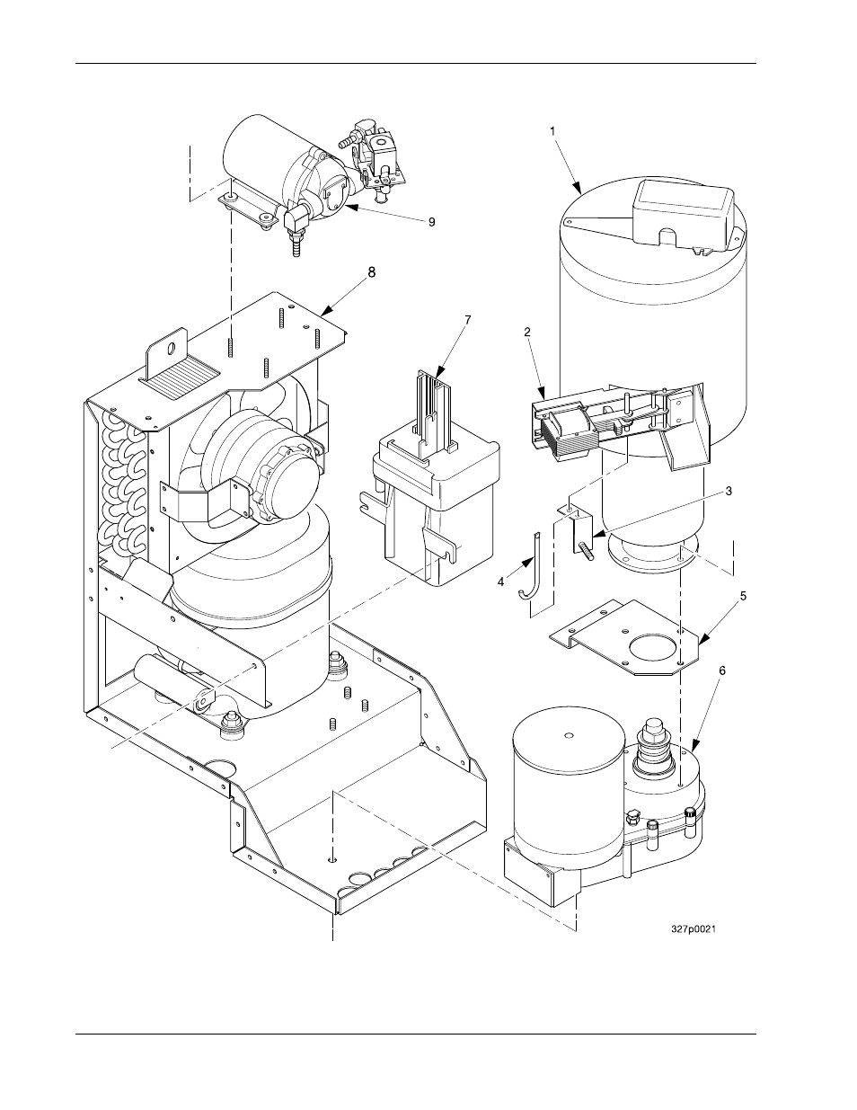 Figure 51: icemaker components | Crane Merchandising Systems 327 User Manual | Page 114 / 172