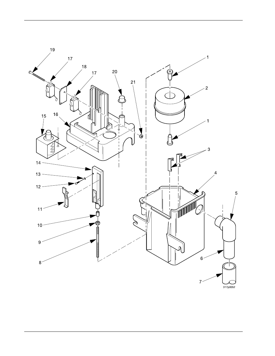 Figure 57: water feeder assembly - uk/france | Crane Merchandising Systems 327 User Manual | Page 126 / 172