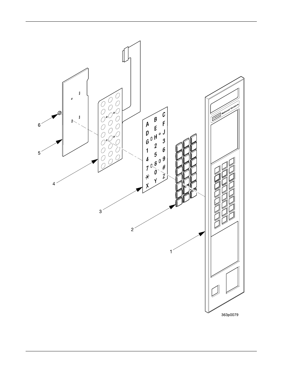 Figure 62: face plate assembly | Crane Merchandising Systems 327 User Manual | Page 136 / 172