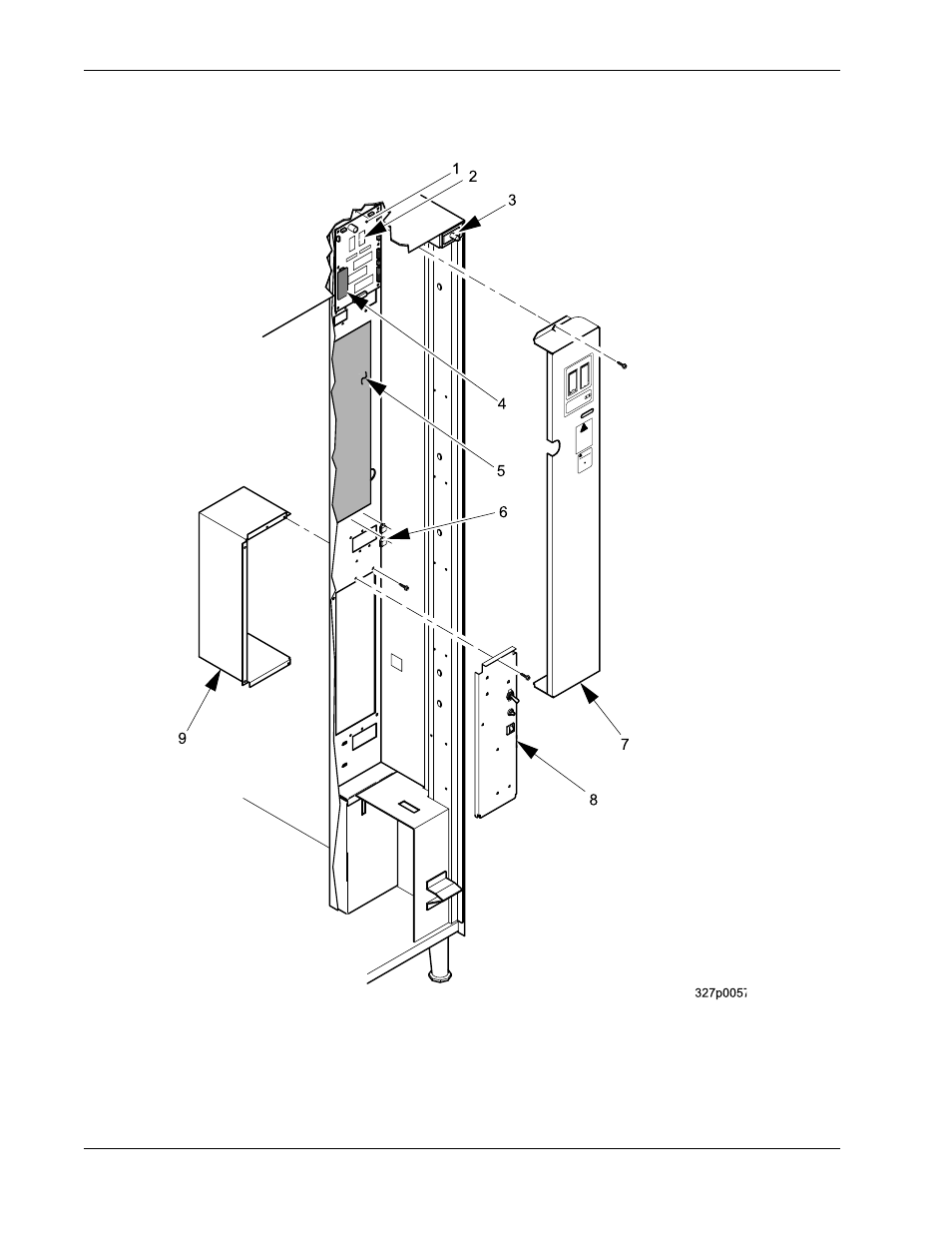 Figure 65: power panel and pcb assembly | Crane Merchandising Systems 327 User Manual | Page 146 / 172