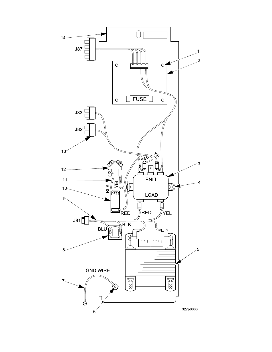 Figure 66: power panel assembly -115 v (u.s.) | Crane Merchandising Systems 327 User Manual | Page 148 / 172