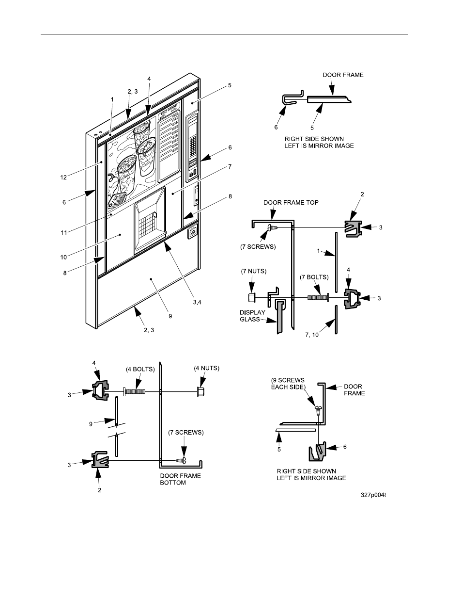 Figure 5, Trim - standard style | Crane Merchandising Systems 327 User Manual | Page 16 / 172