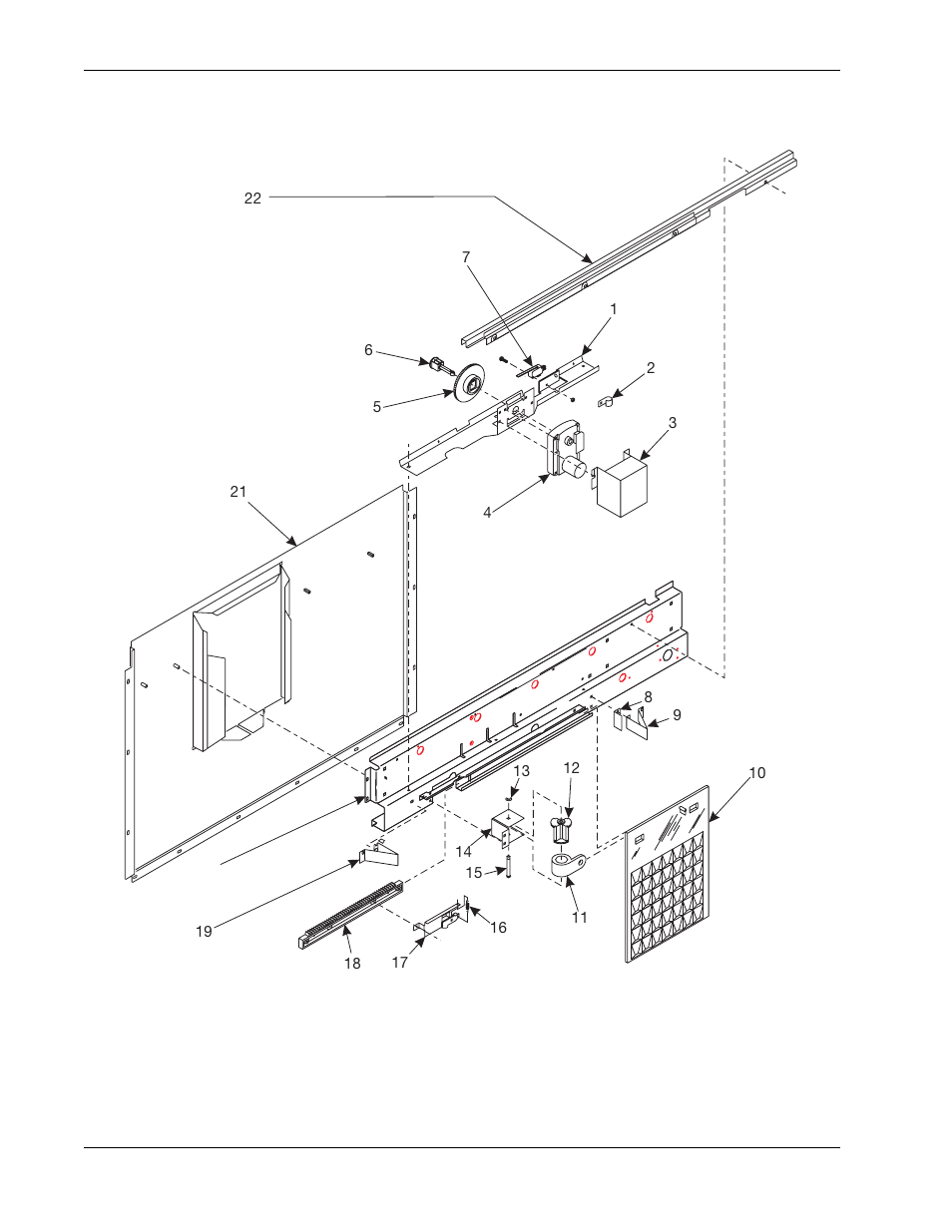 Figure 25: delivery door assembly | Crane Merchandising Systems 327 User Manual | Page 58 / 172