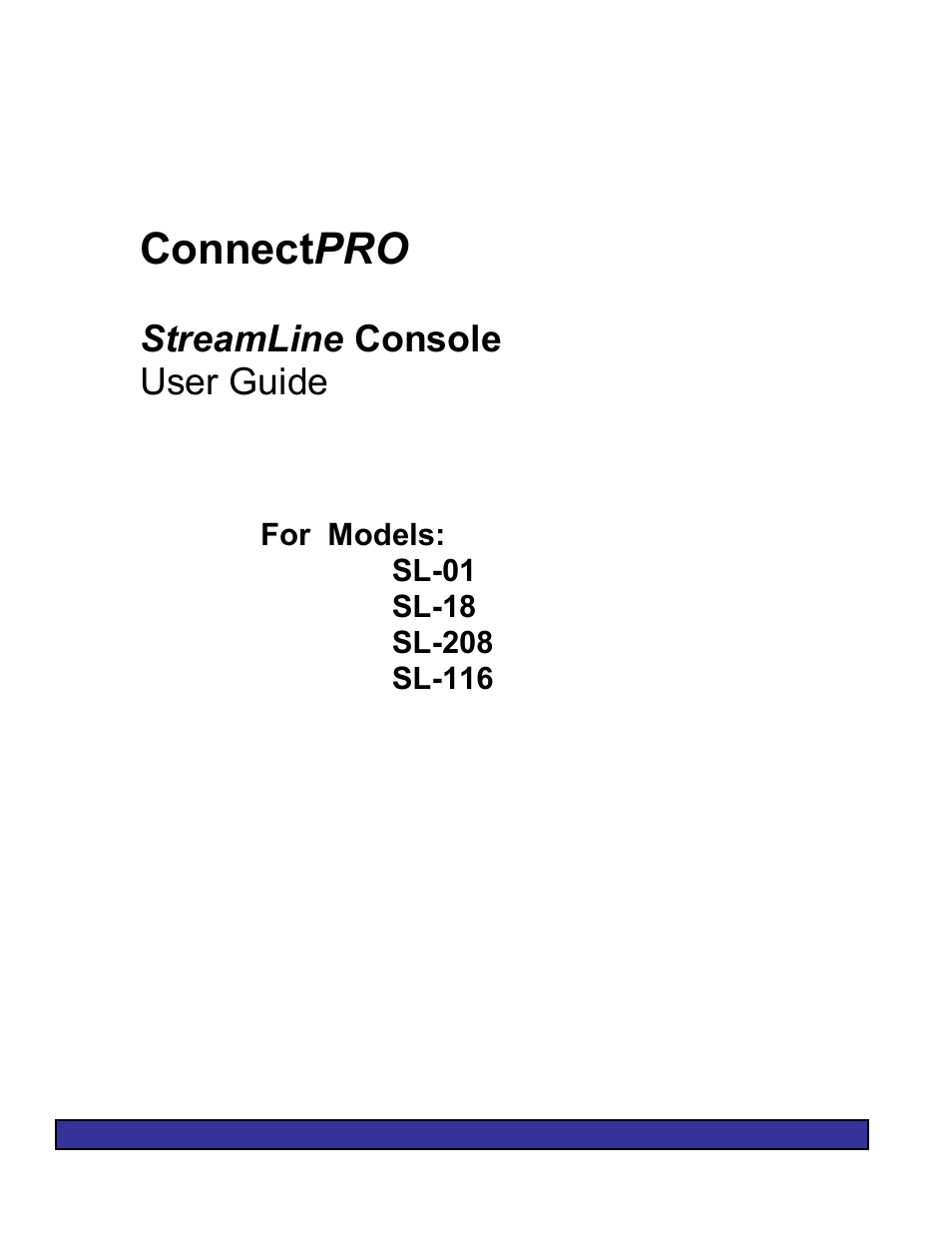 ConnectPRO SL-18 User Manual | 13 pages