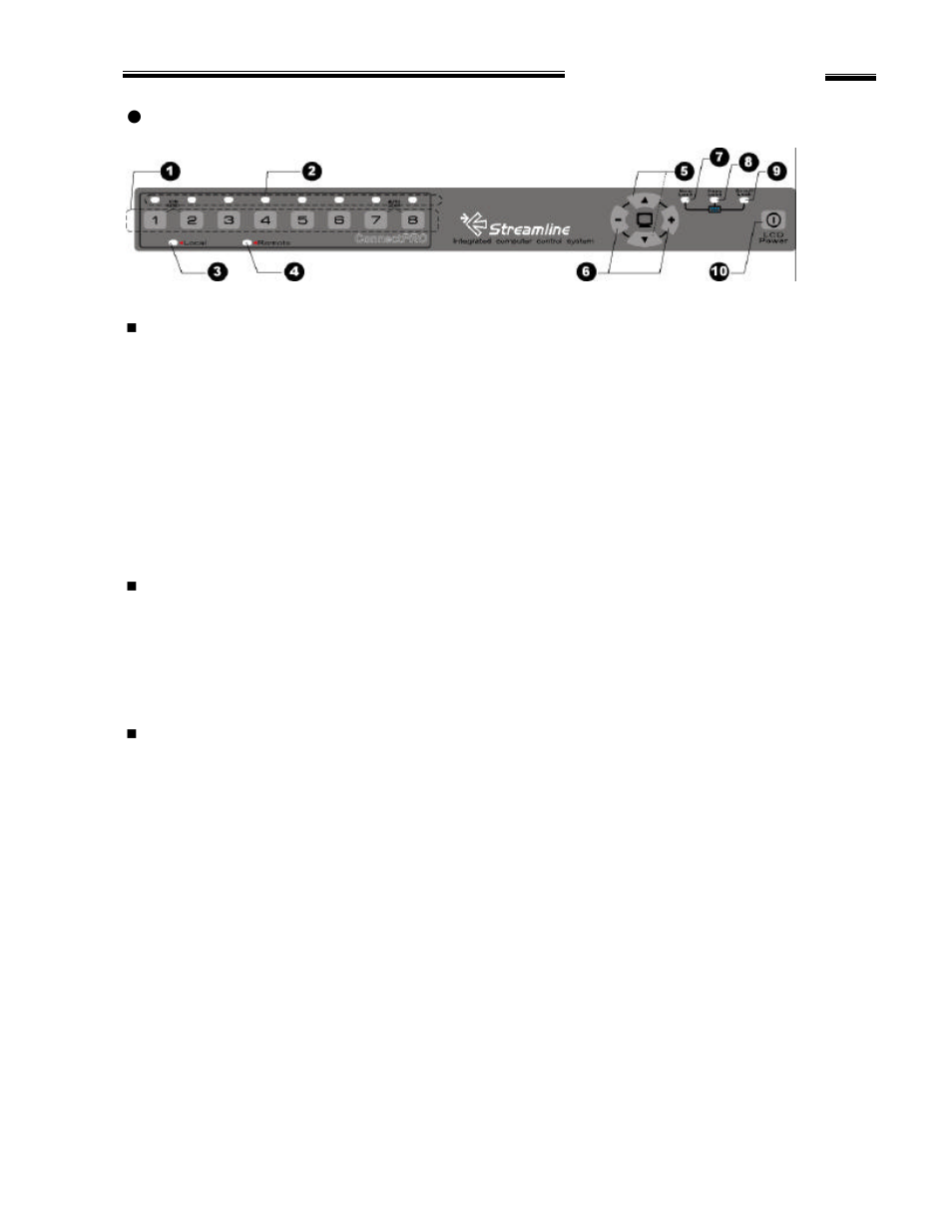 Streamline console, L front panel | ConnectPRO SL-18 User Manual | Page 10 / 13