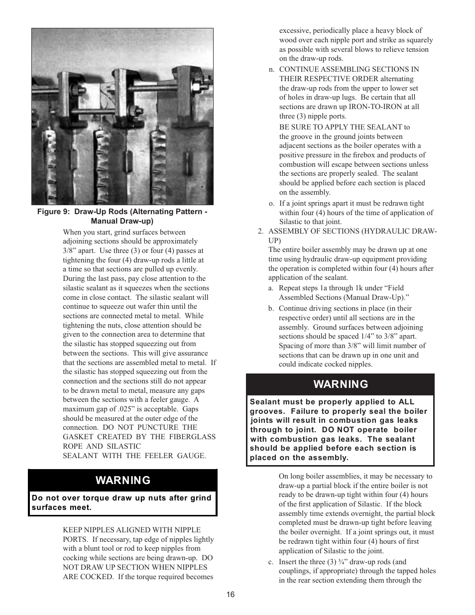 Warning | Crown Boiler 24-07 User Manual | Page 16 / 90