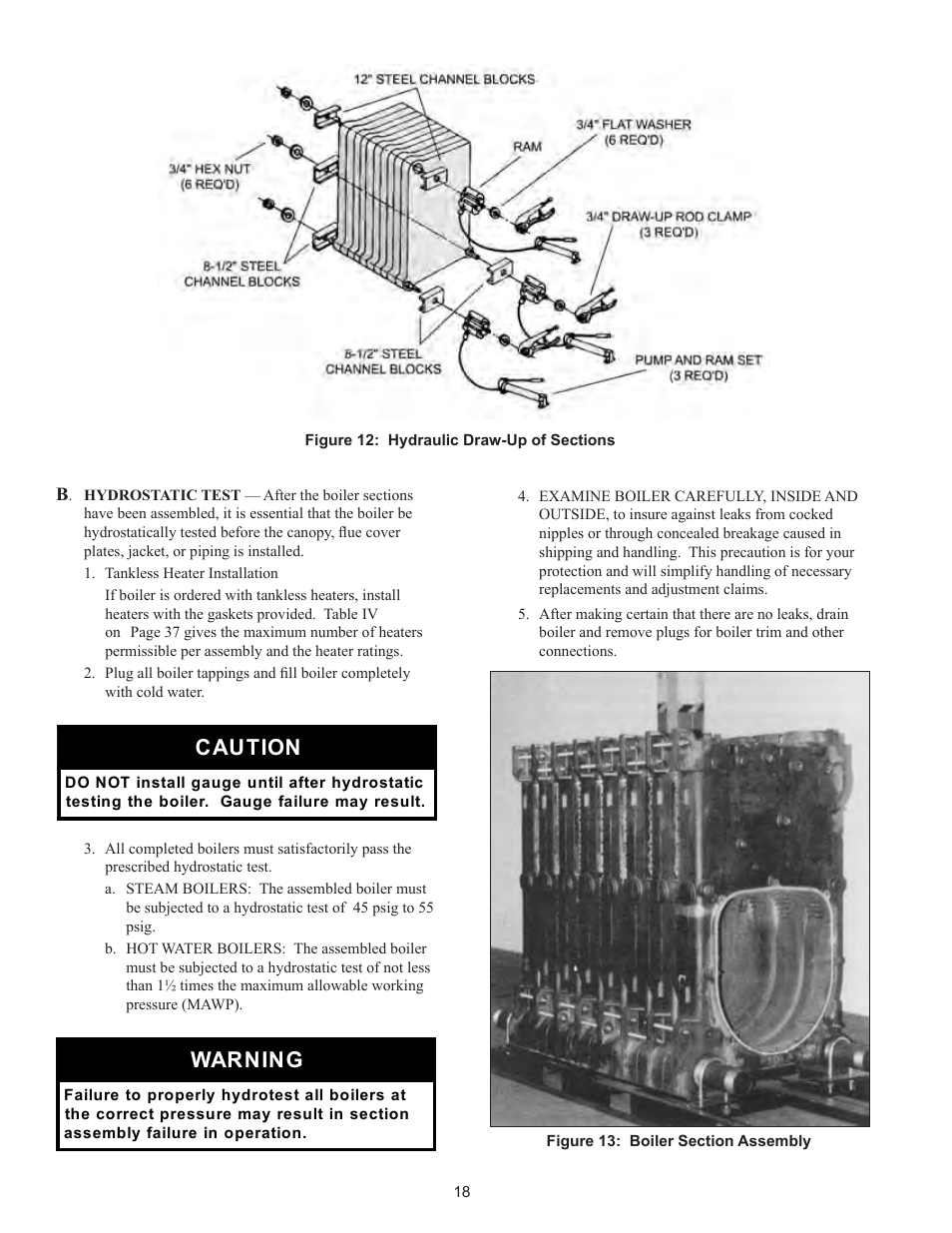 Caution, Warning | Crown Boiler 24-07 User Manual | Page 18 / 90