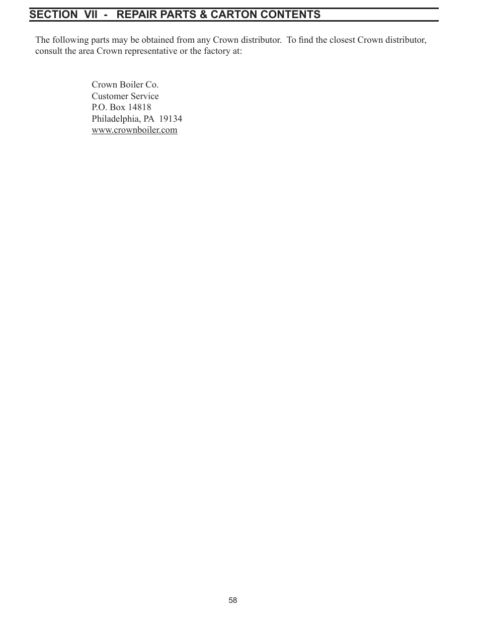 Crown Boiler 24-07 User Manual | Page 58 / 90