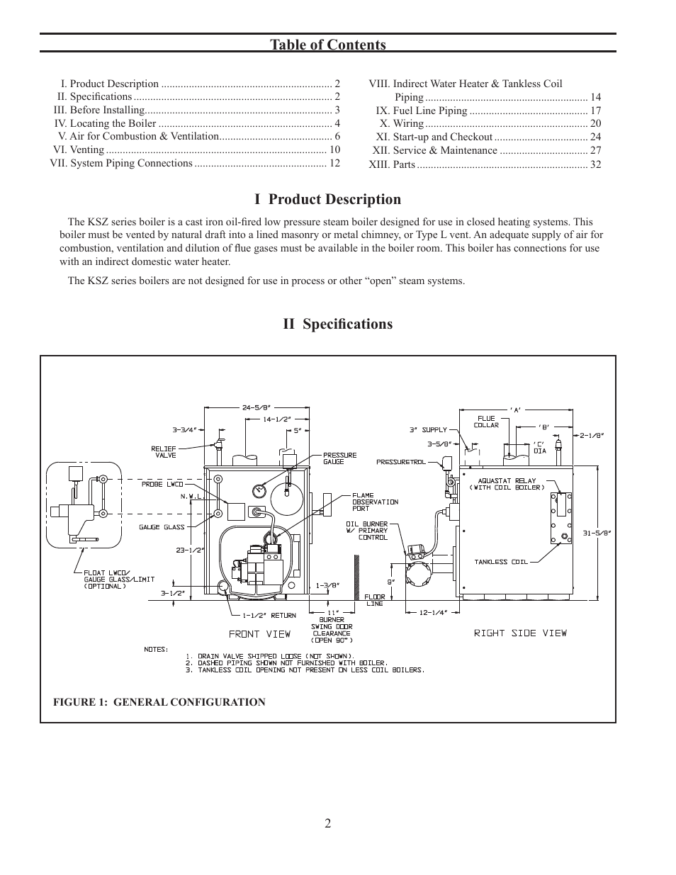 Crown Boiler KSZ175 User Manual | Page 4 / 38