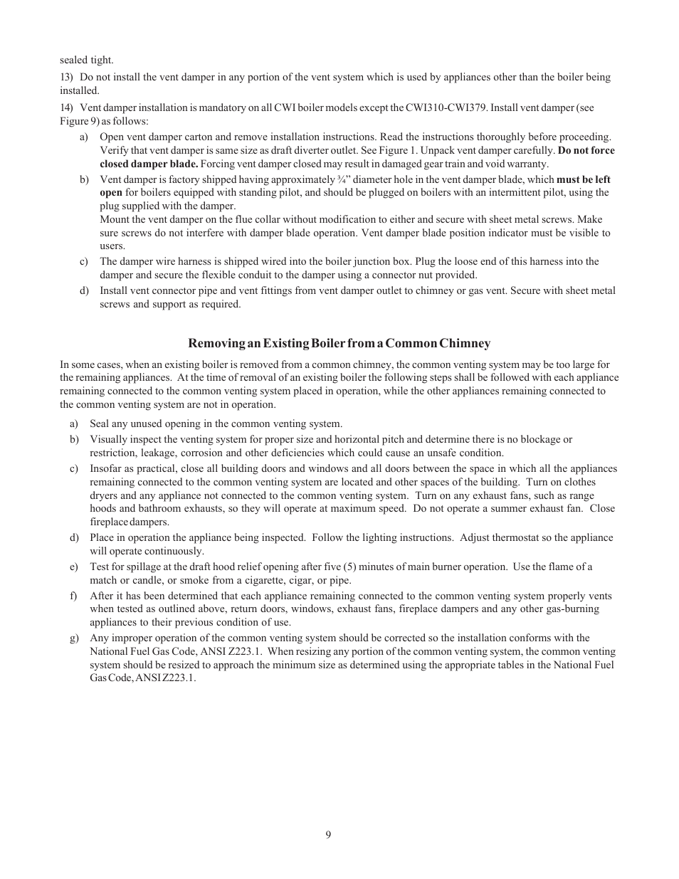 Crown Boiler CWI138 User Manual | Page 10 / 56