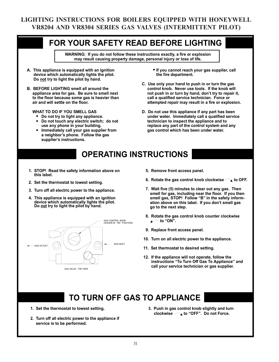 Operating instructions | Crown Boiler CWI138 User Manual | Page 32 / 56