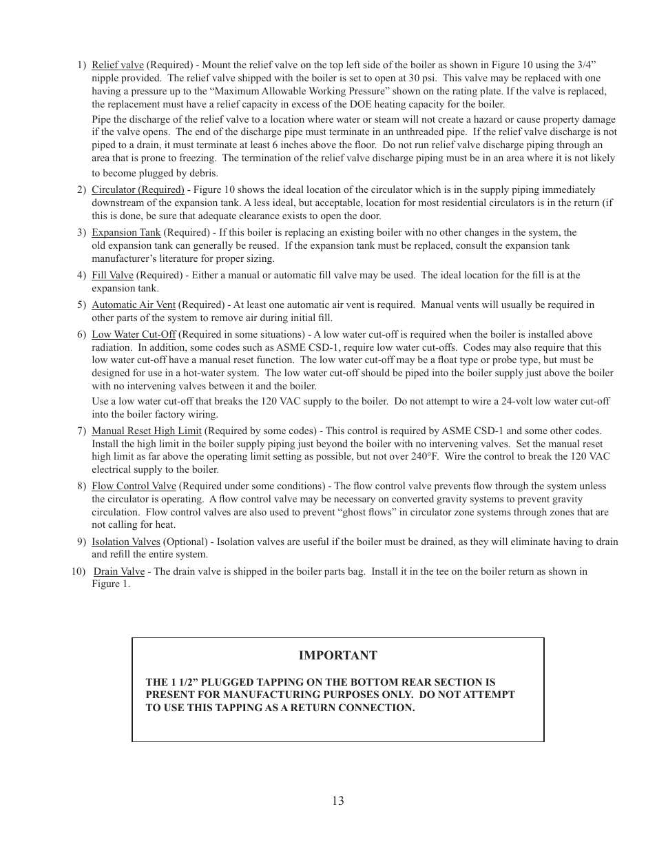 Crown Boiler TWZ175 User Manual | Page 15 / 34