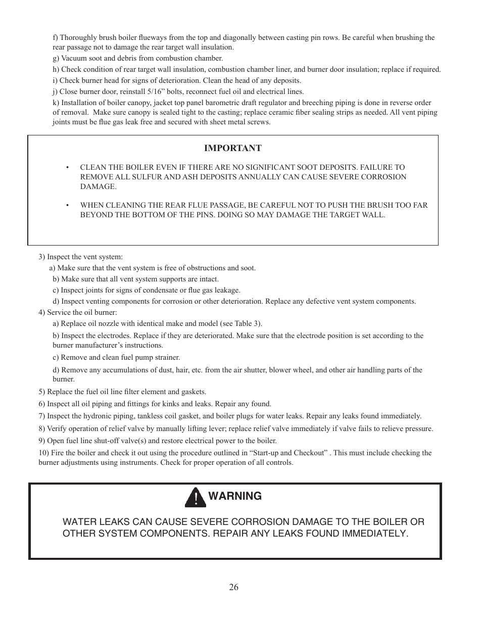 Warning | Crown Boiler TWZ175 User Manual | Page 28 / 34