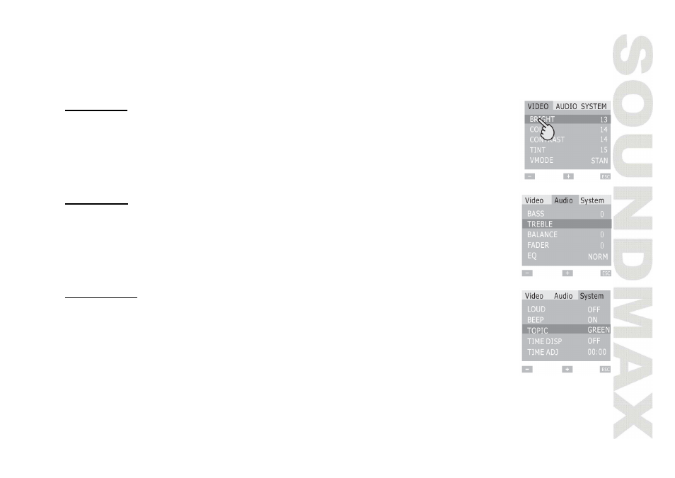 Operating with system menu | SoundMax SM-CMD3002 User Manual | Page 19 / 53