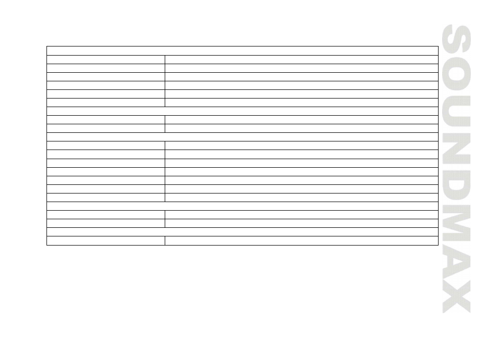 Specification | SoundMax SM-CMD3002 User Manual | Page 27 / 53