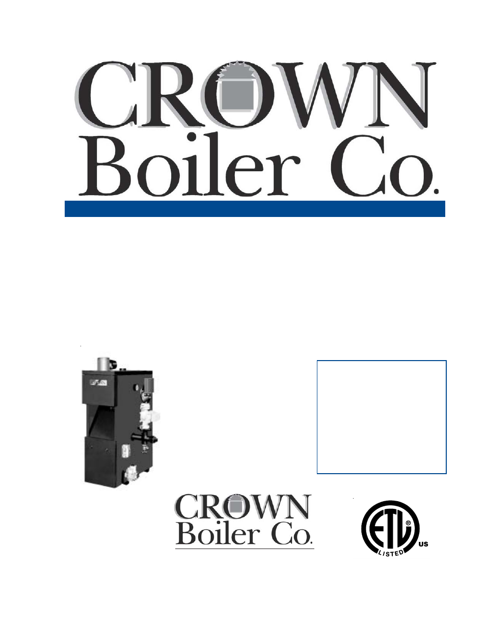 Crown Boiler CWI069 User Manual | 56 pages