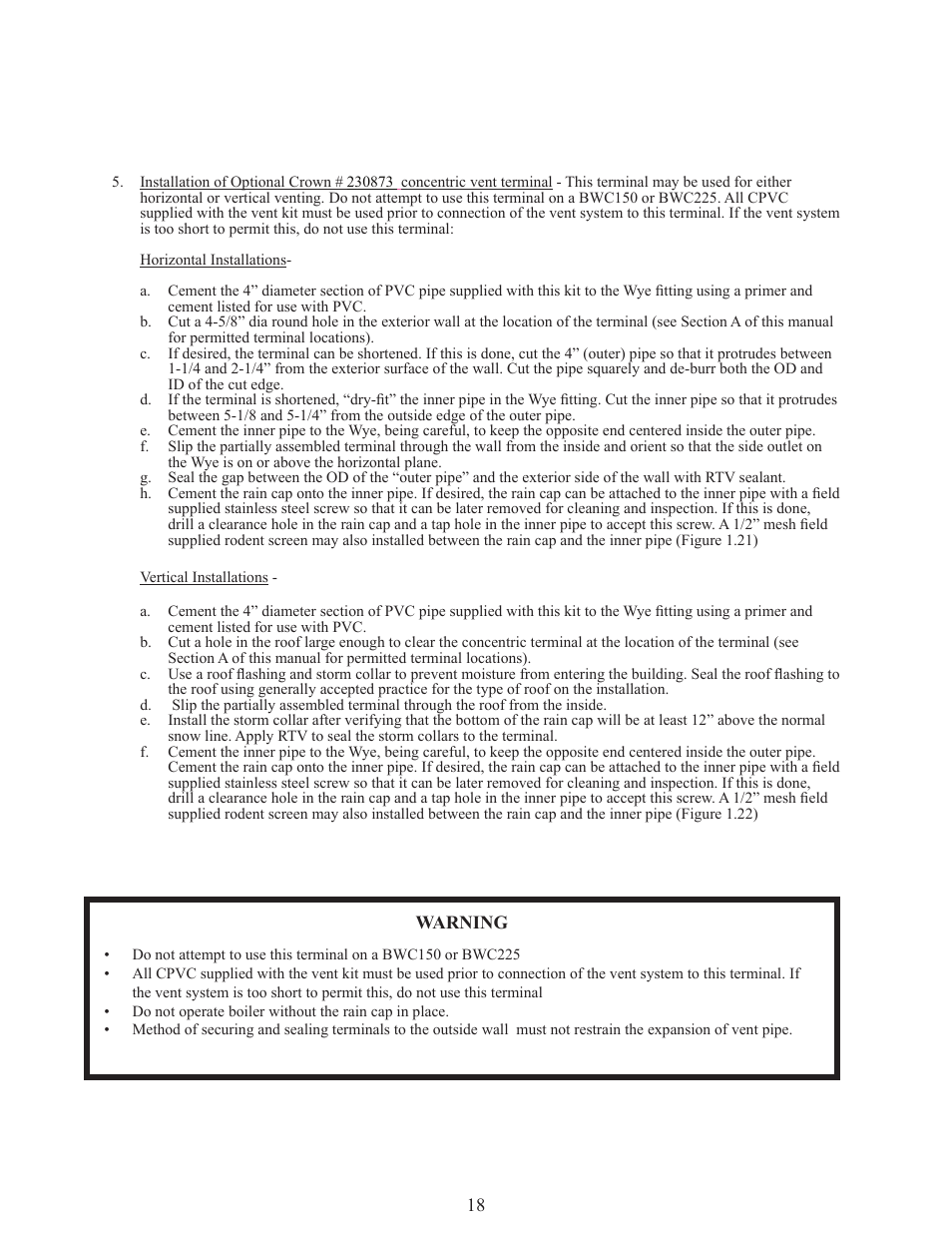 Crown Boiler BWC151 User Manual | Page 20 / 26