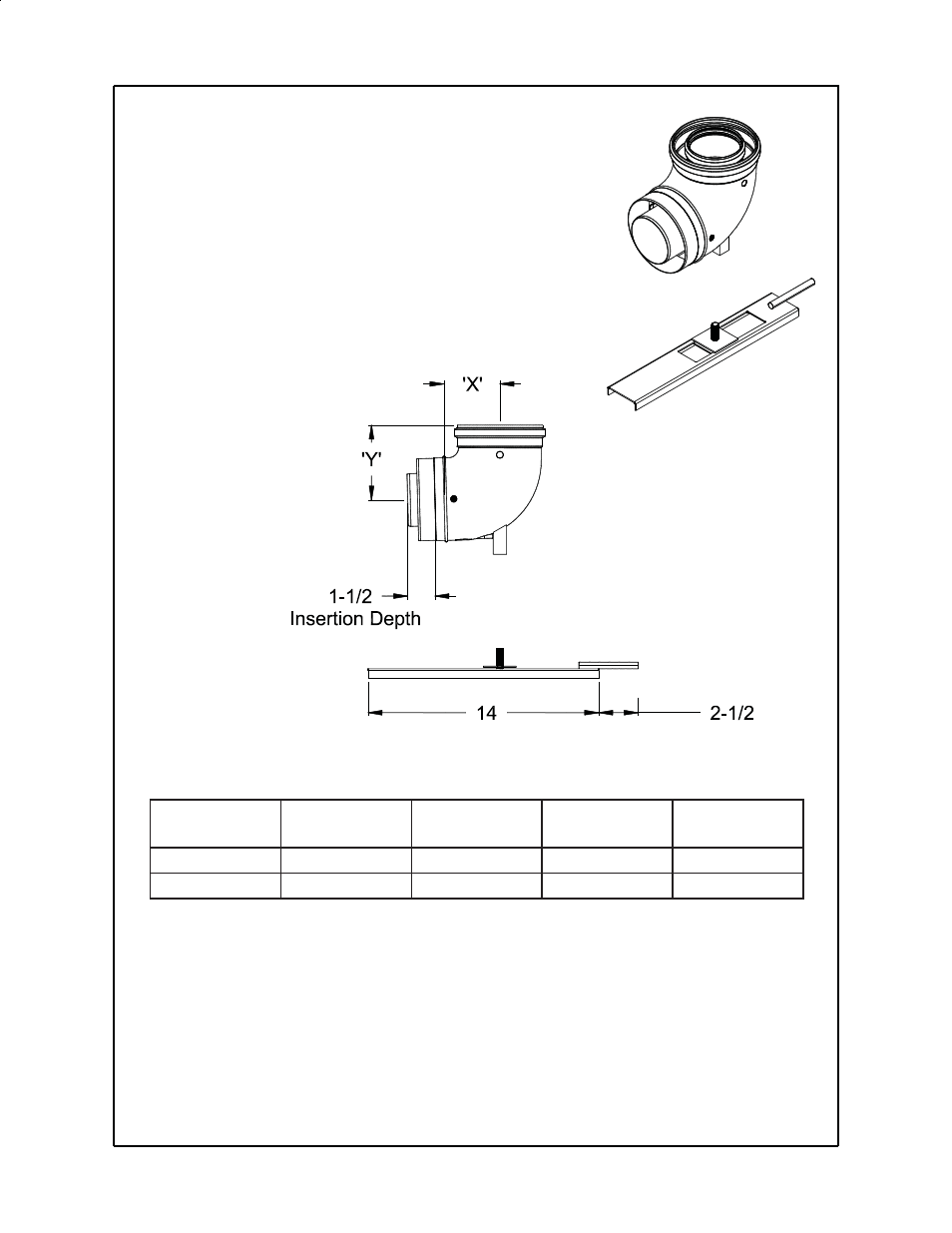 90° support elbow with chimney chase bracket | Crown Boiler BWC Series User Manual | Page 10 / 20