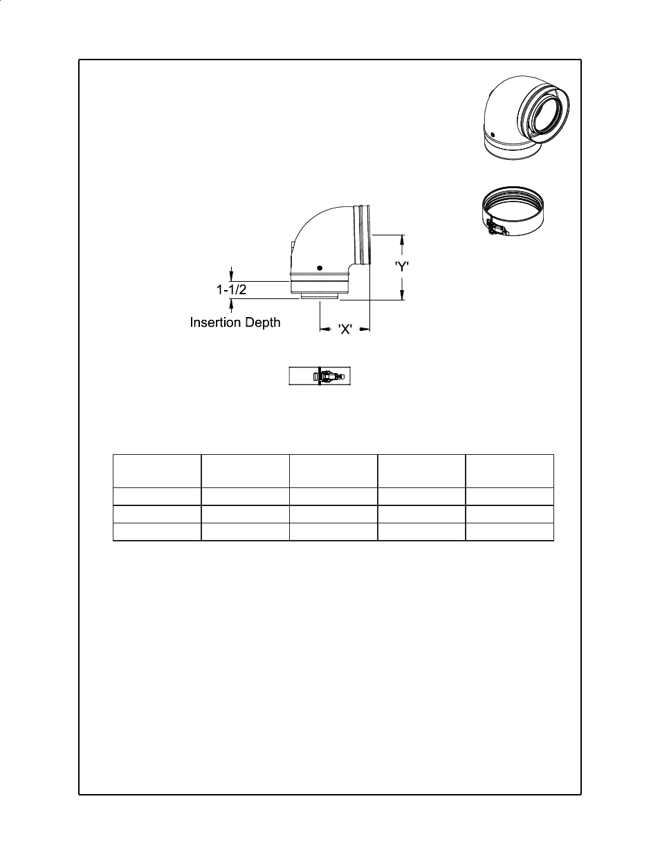 90° standard elbow | Crown Boiler BWC Series User Manual | Page 8 / 20