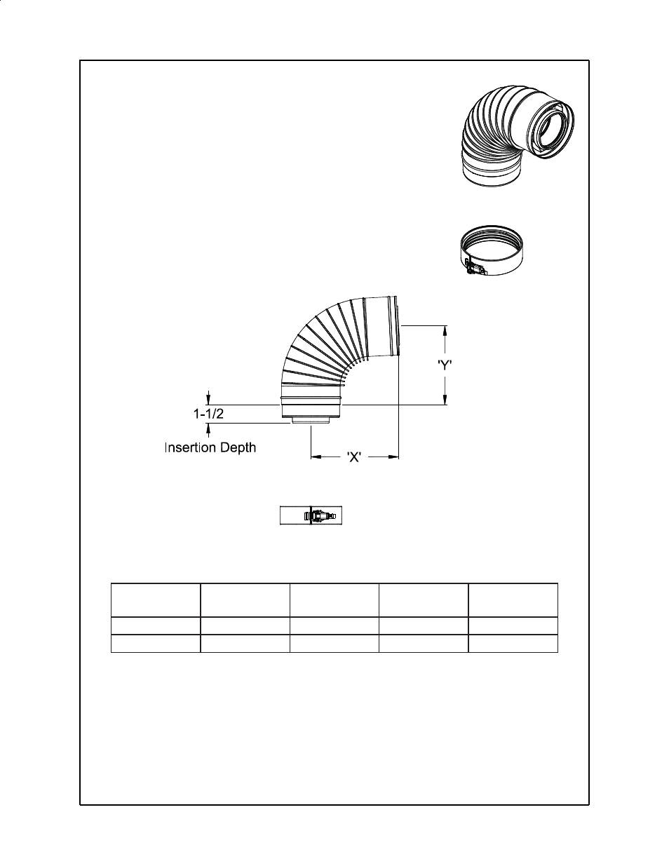 90° sweep elbow | Crown Boiler BWC Series User Manual | Page 9 / 20