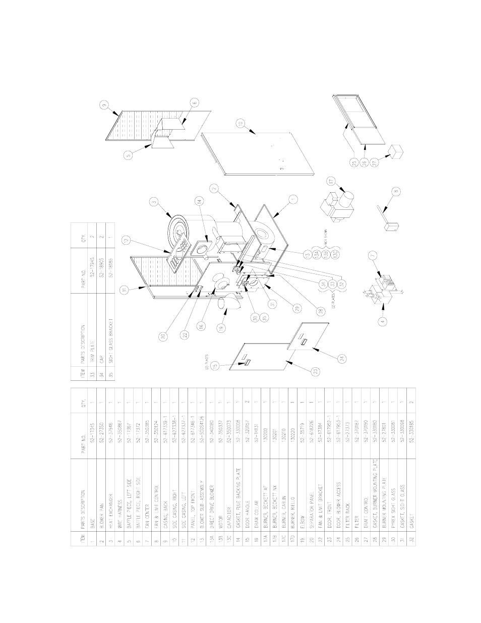 Appendix d: replacement parts | Crown Boiler CLBR68-112 User Manual | Page 46 / 49