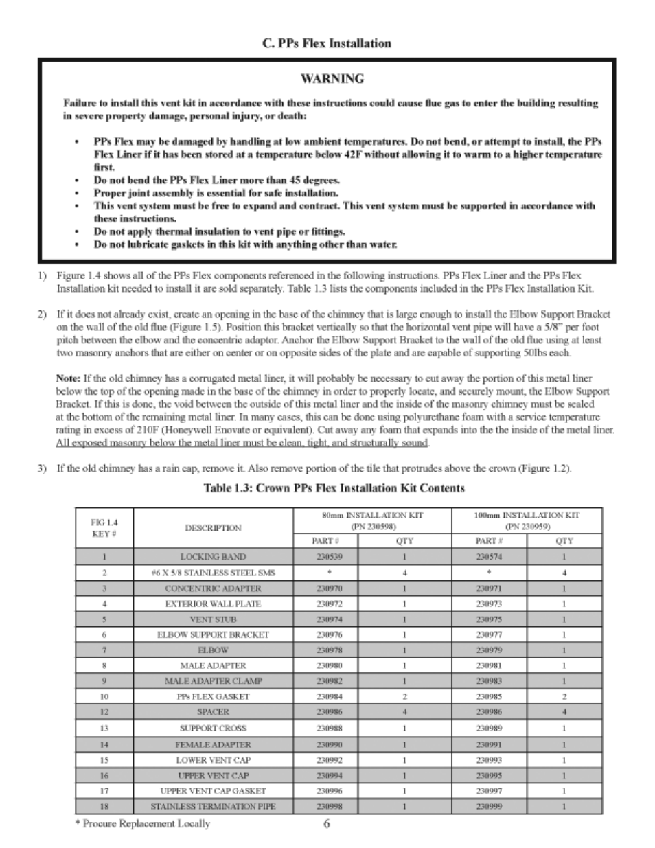 Pps flex vent supplement 7-10_ 8 | Crown Boiler BWC225 User Manual | Page 8 / 16