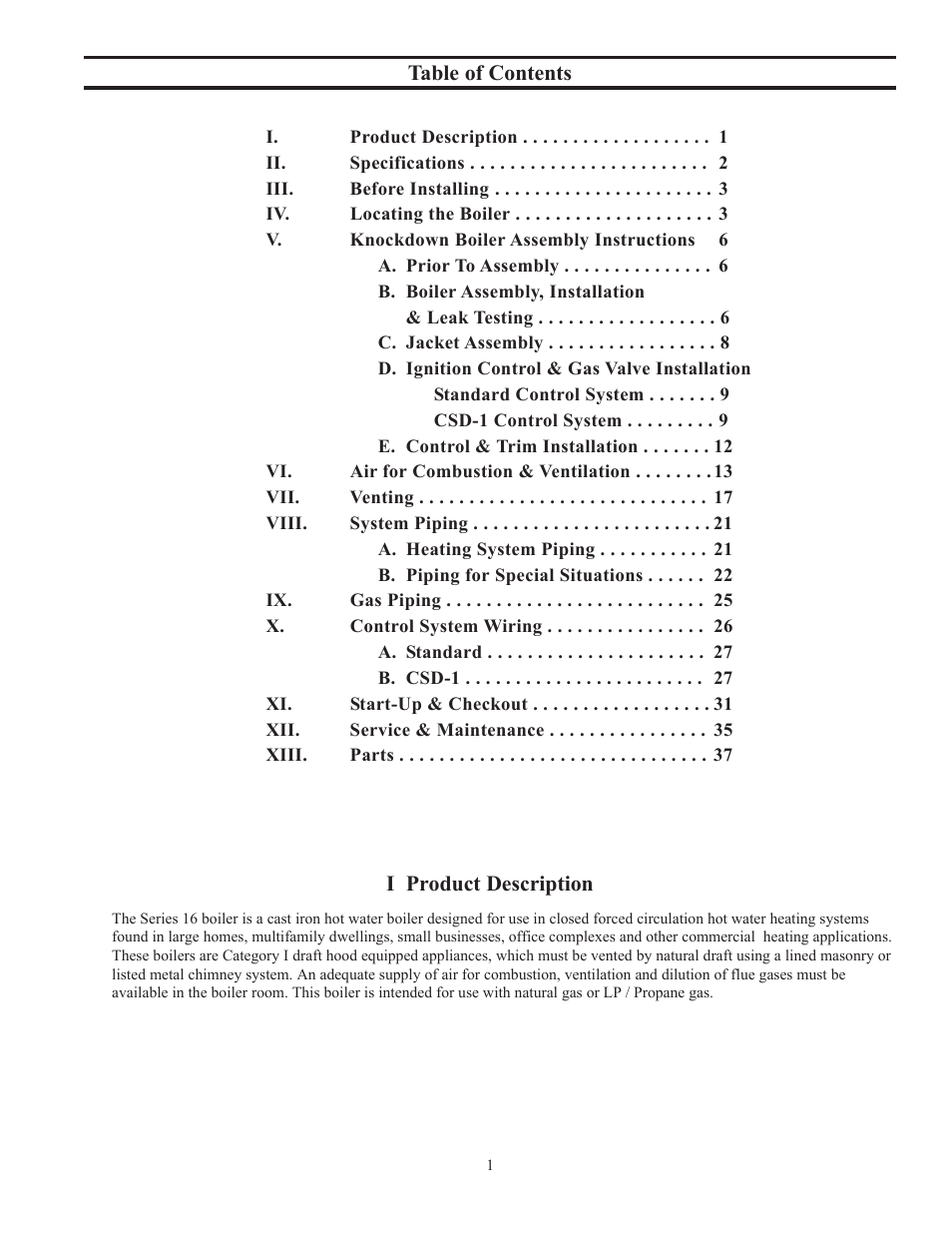 Crown Boiler 16-325 500506 User Manual | Page 3 / 48