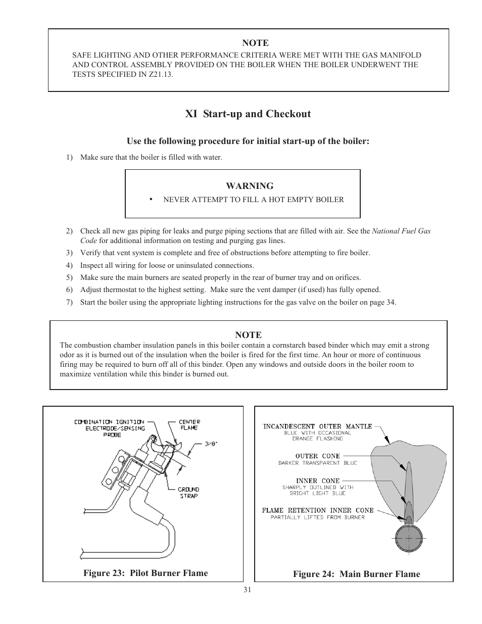 Xi start-up and checkout | Crown Boiler 16-325 500506 User Manual | Page 33 / 48