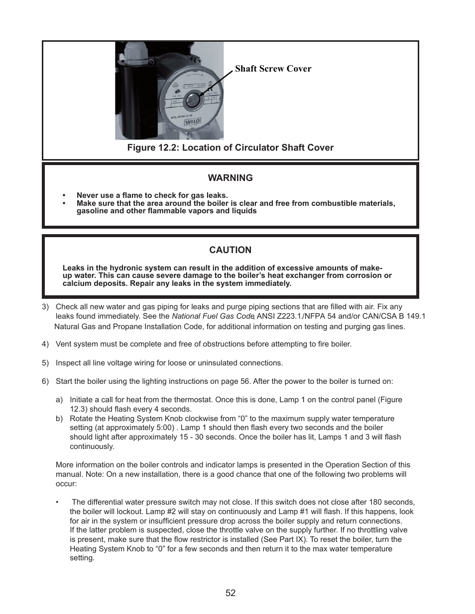 Shaft screw cover | Crown Boiler MWC116ENL User Manual | Page 54 / 88