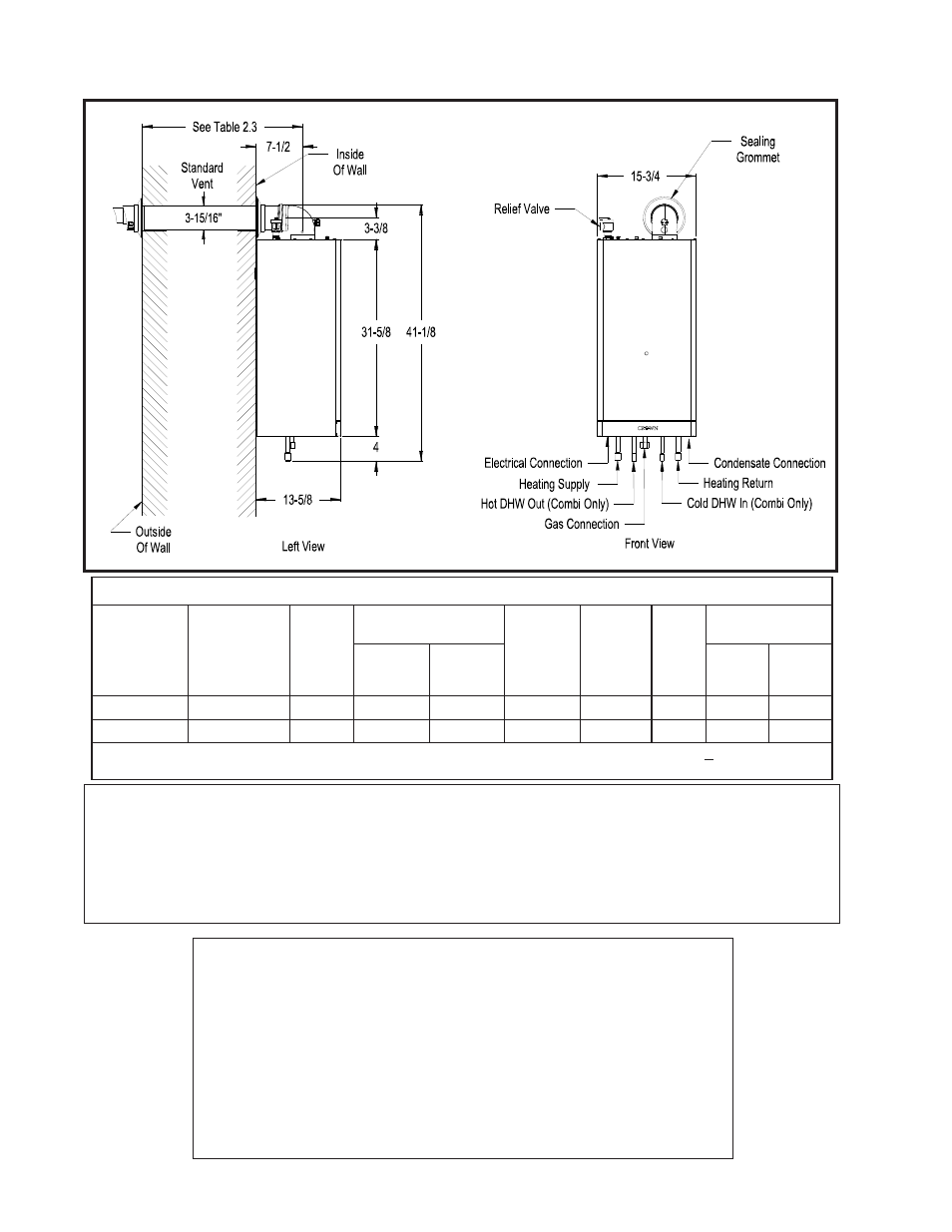 Ii specifi cations, 4table 2.2: ratings, Table 2.3: maximum vent lengths | Crown Boiler MWC116ENL User Manual | Page 6 / 88