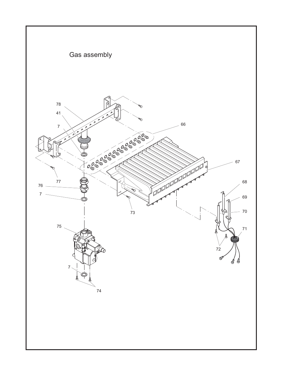 Gas assembly | Crown Boiler MWC116ENL User Manual | Page 76 / 88