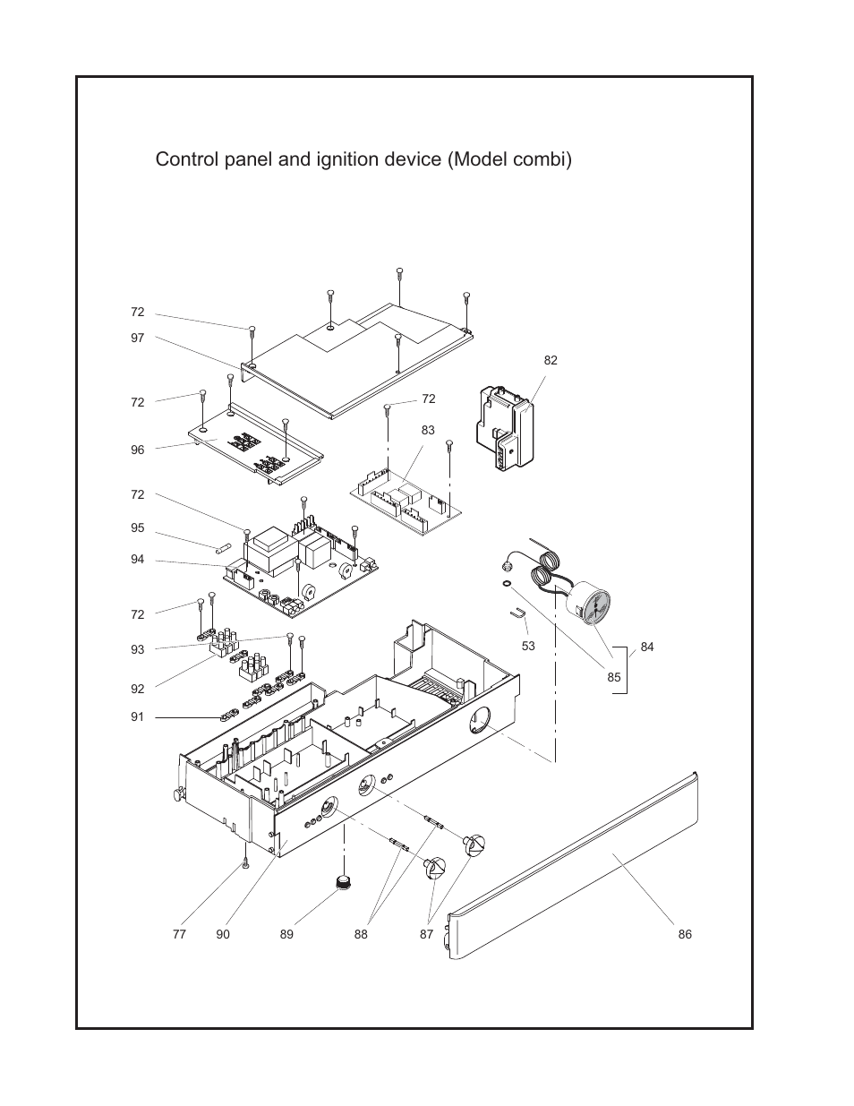 Control panel and ignition device (model combi) | Crown Boiler MWC116ENL User Manual | Page 78 / 88