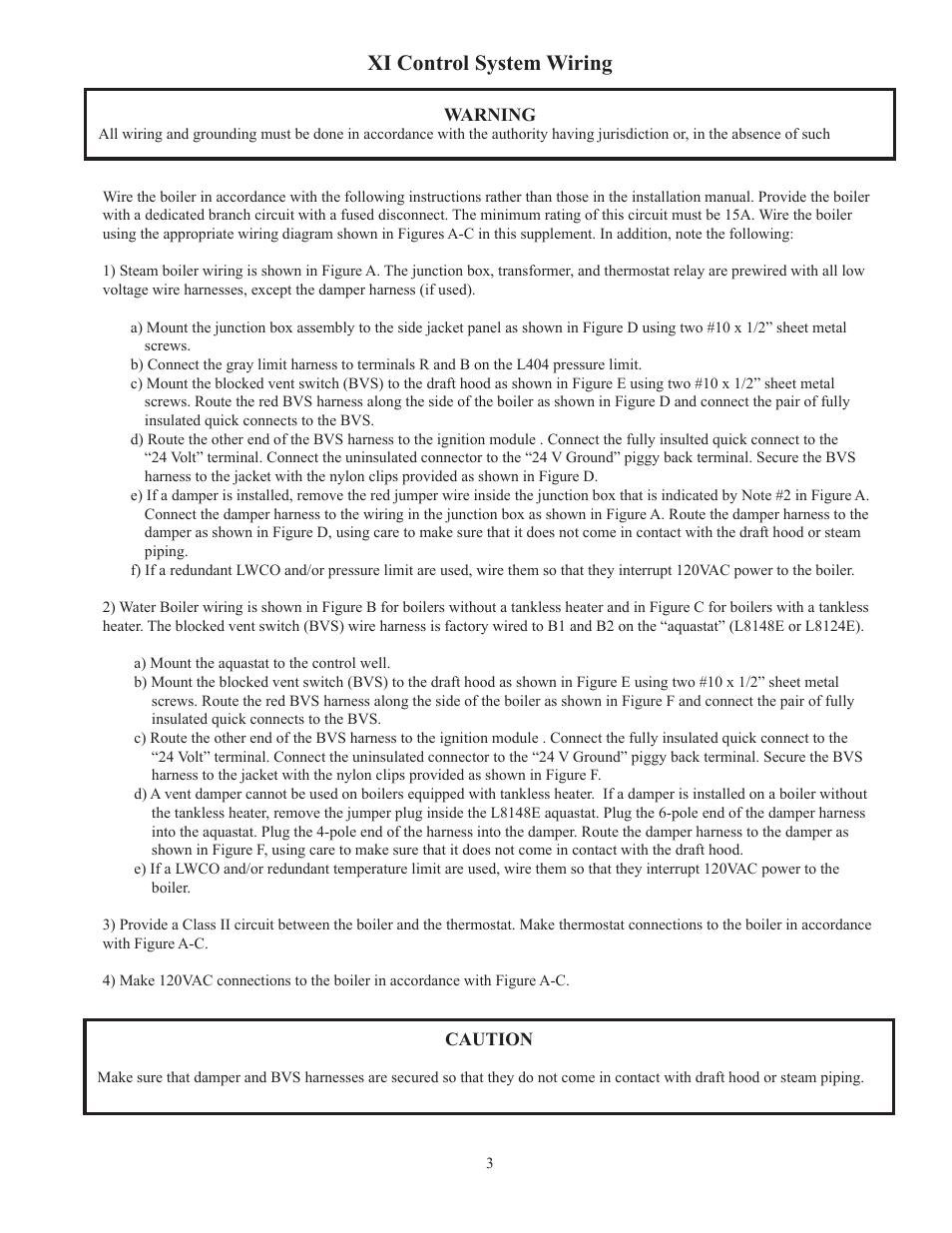 Xi control system wiring | Crown Boiler 32-380ECS User Manual | Page 5 / 16