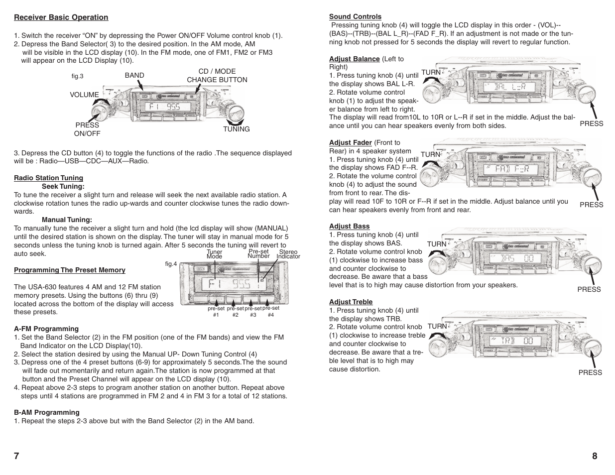 Custom Autosound USA-630 series User Manual | Page 8 / 8