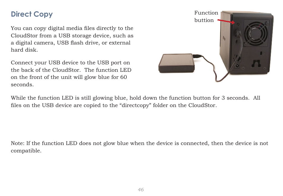 Direct copy | CloudStor CLOUDSTOR CS-WV/1D User Manual | Page 46 / 52