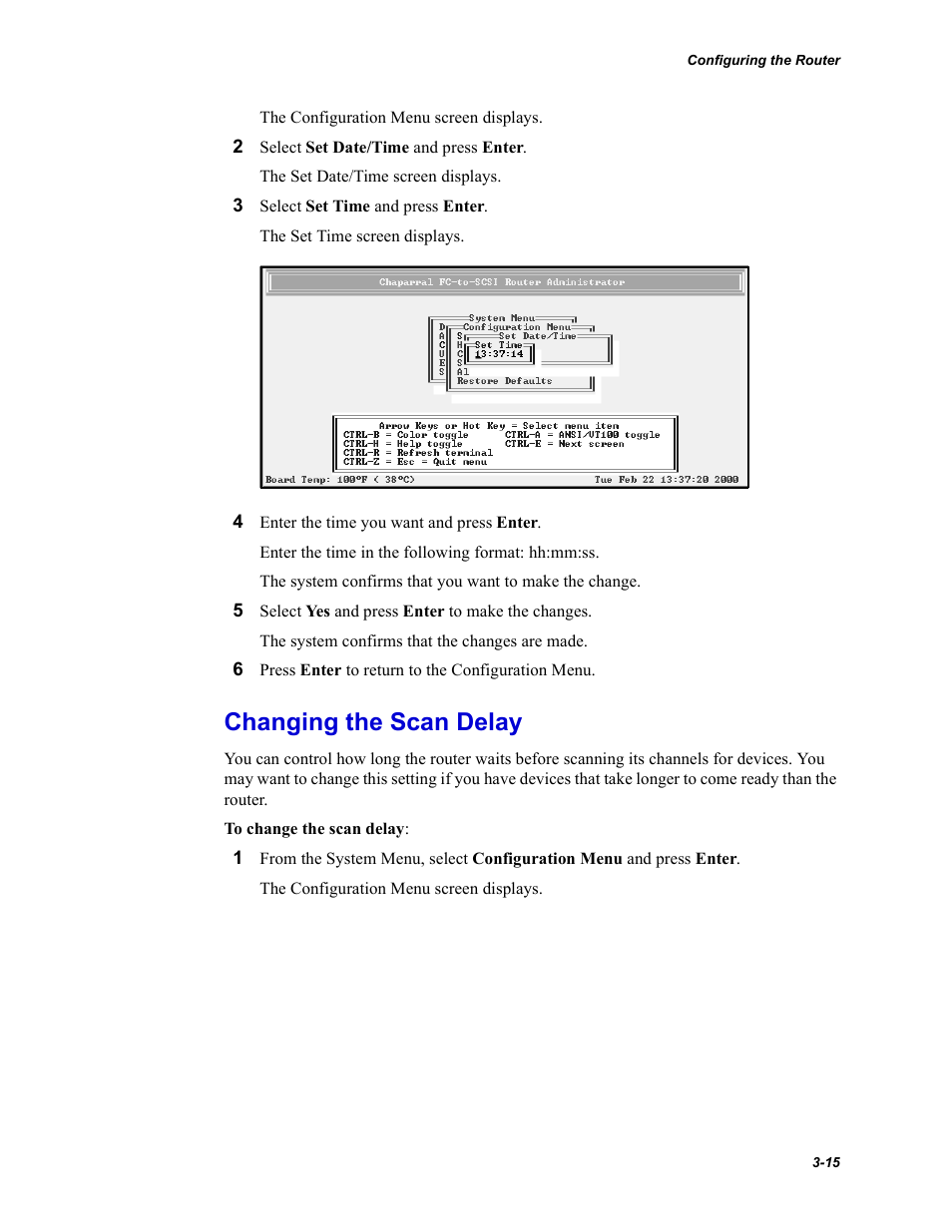 Changing the scan delay, Changing the scan delay -15 | Chaparral VFS113 User Manual | Page 43 / 96