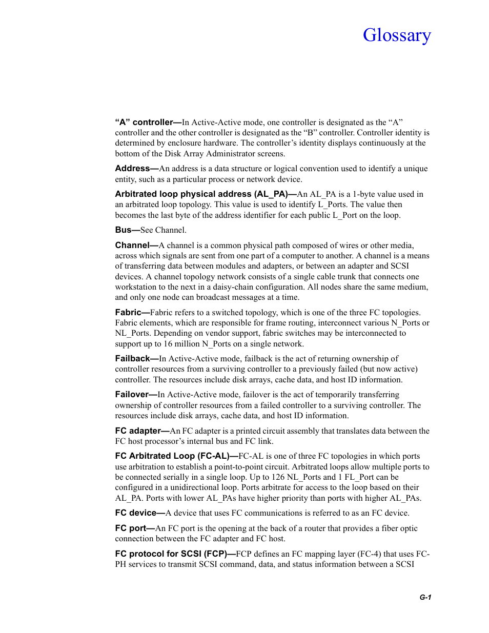 Glossary | Chaparral VFS113 User Manual | Page 85 / 96