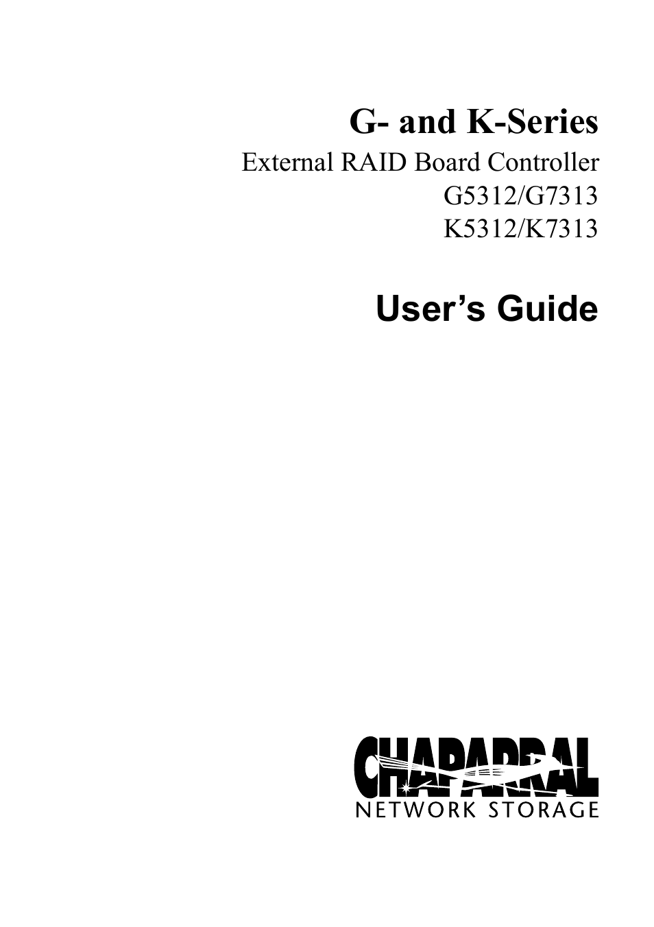 Chaparral K5312/K7313 User Manual | 160 pages