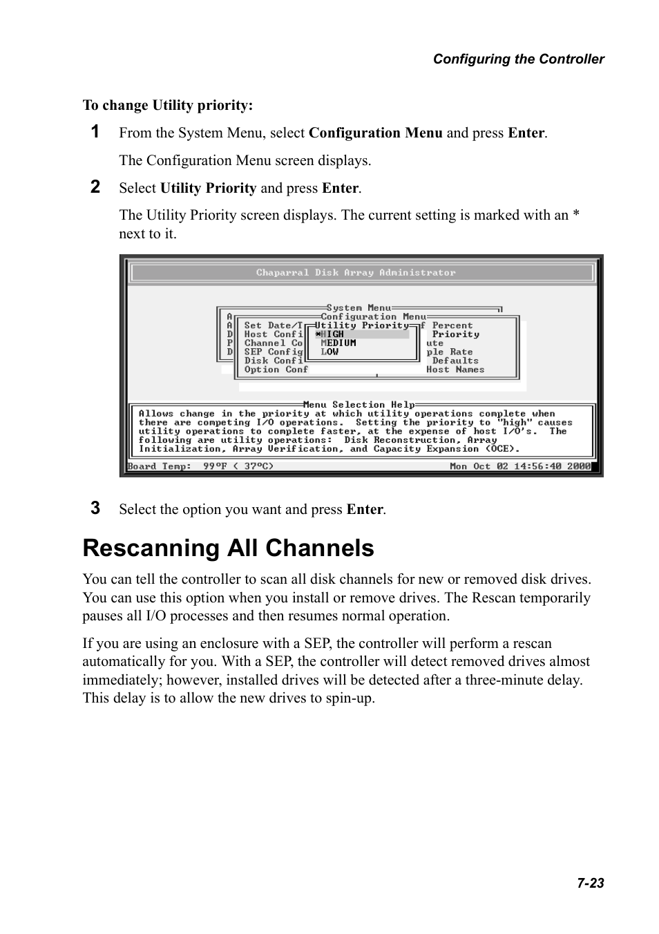 Rescanning all channels, Rescanning all channels 7-23 | Chaparral K5312/K7313 User Manual | Page 103 / 160