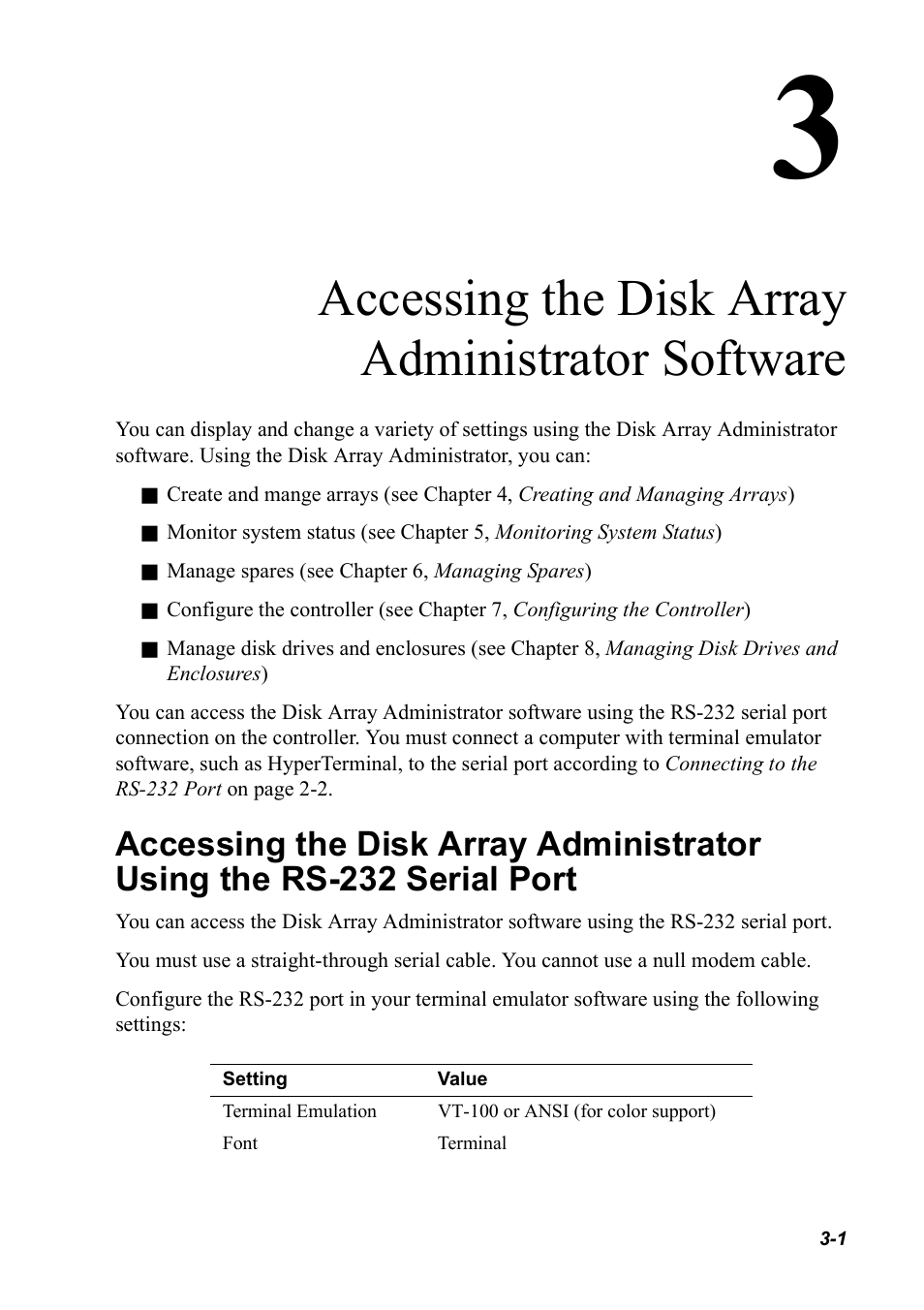 Accessing the disk array administrator software | Chaparral K5312/K7313 User Manual | Page 29 / 160