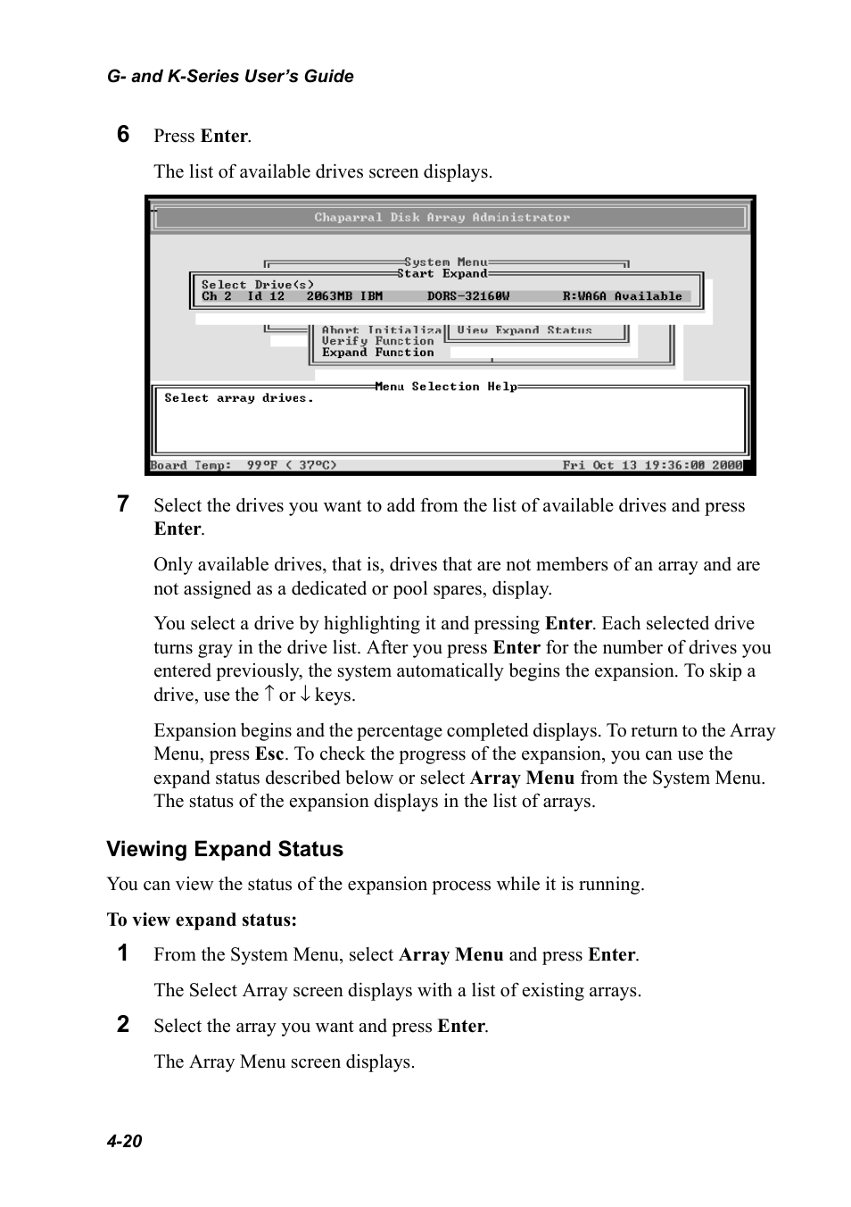 Viewing expand status | Chaparral K5312/K7313 User Manual | Page 54 / 160