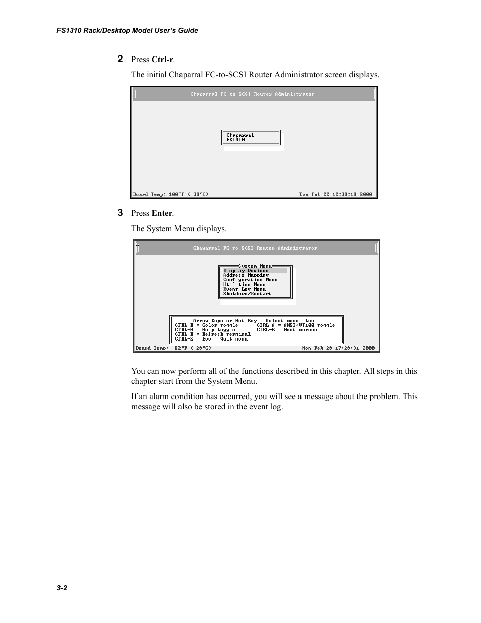 Chaparral Fibre Channel -to-SCSI Router Chaparral FS 1310 User Manual | Page 30 / 96