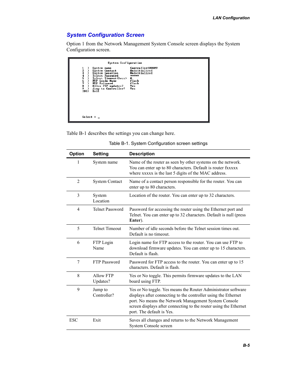 System configuration screen | Chaparral Fibre Channel -to-SCSI Router Chaparral FS 1310 User Manual | Page 79 / 96