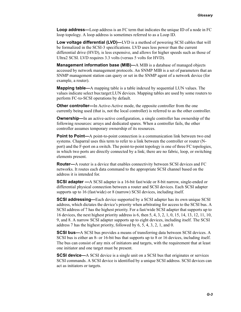 Chaparral Fibre Channel -to-SCSI Router Chaparral FS 1310 User Manual | Page 87 / 96