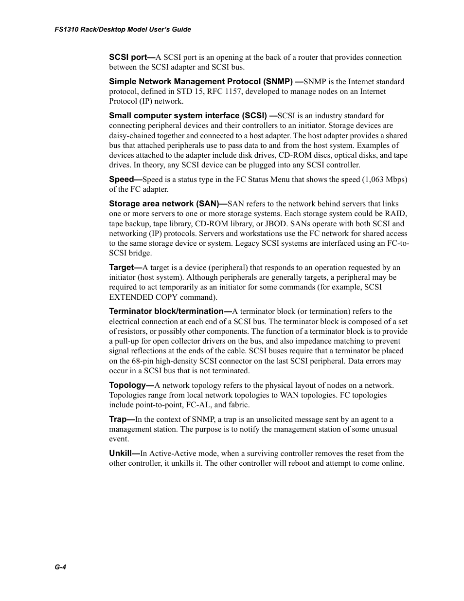 Chaparral Fibre Channel -to-SCSI Router Chaparral FS 1310 User Manual | Page 88 / 96