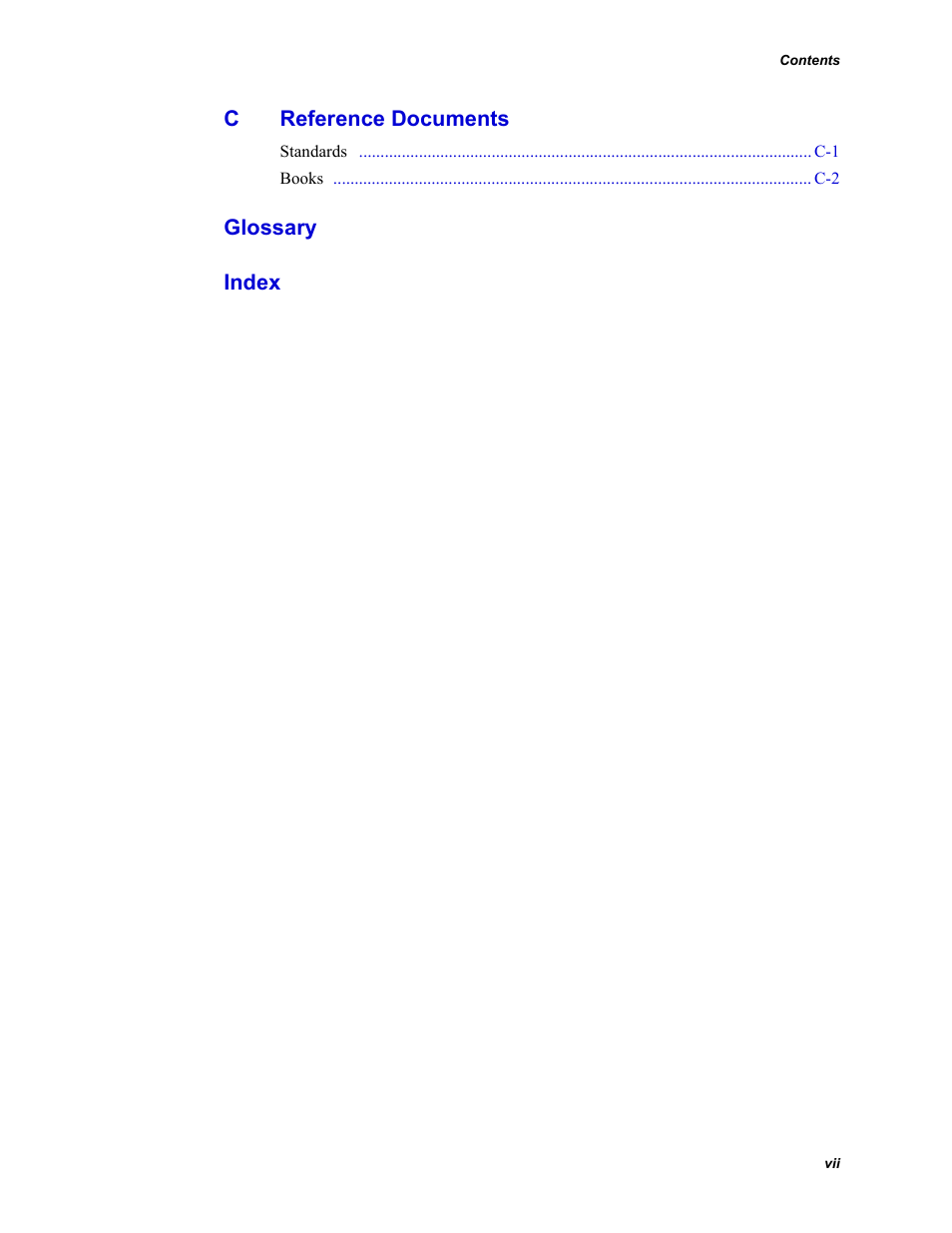 C reference documents, Glossary, Index | Chaparral Fibre Channel -to-SCSI Router Chaparral FS 1310 User Manual | Page 9 / 96