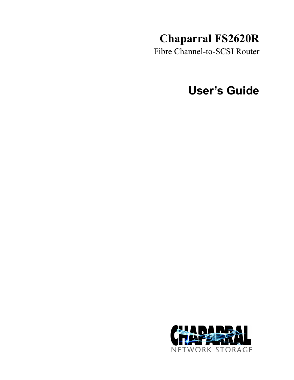 Chaparral FS2620R User Manual | 100 pages