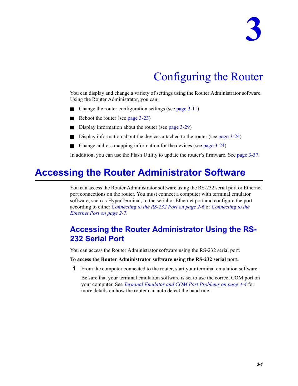 Configuring the router, Accessing the router administrator software, Chapter 3 | Chaparral FS2620R User Manual | Page 31 / 100