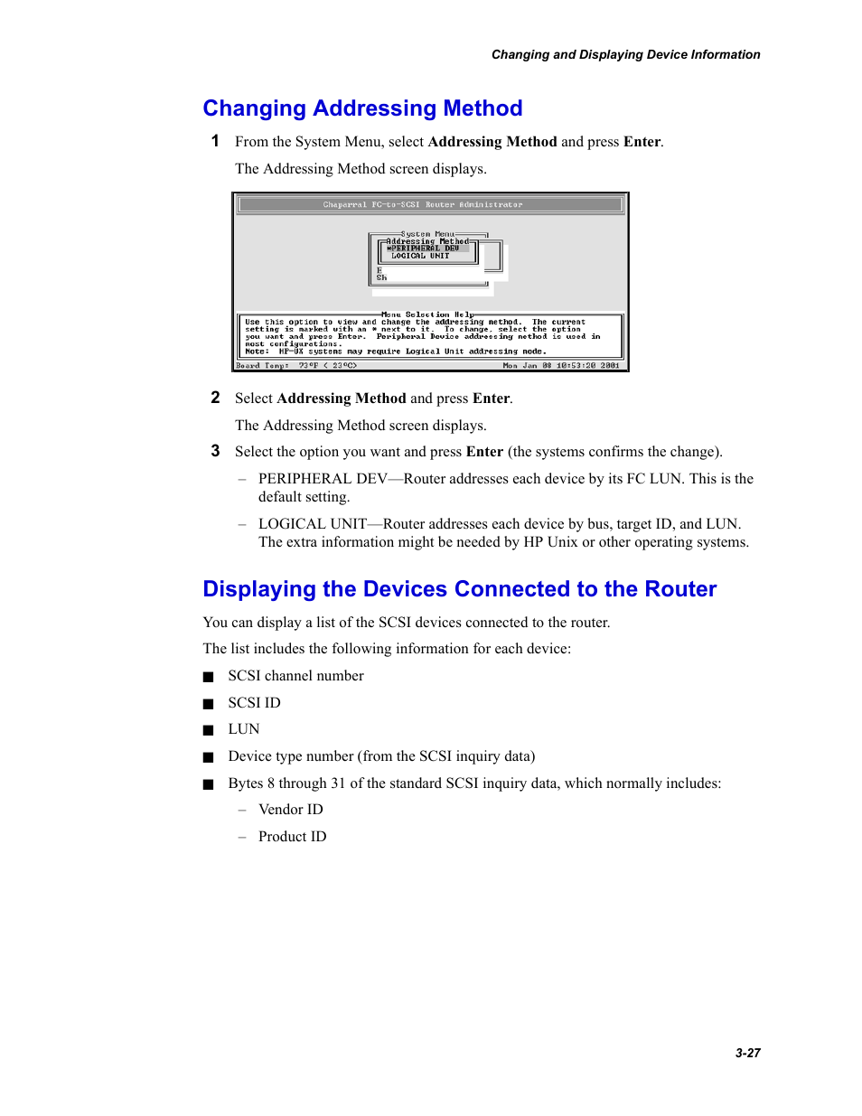 Changing addressing method, Displaying the devices connected to the router | Chaparral FS2620R User Manual | Page 57 / 100