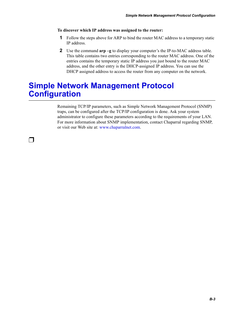 Simple network management protocol configuration | Chaparral FS2620R User Manual | Page 85 / 100